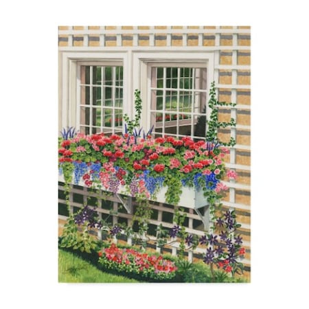 Mary Irwin 'Butchart Gardens Window Box' Canvas Art,14x19